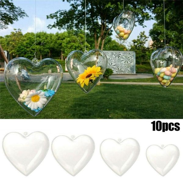 party decoration 10 pcs clear plastic craft christmas balls ornaments fillable heart baubles ball wedding favours
party decoration 10 pcs clear plastic craft christmas balls ornaments fillable heart baubles ball wedding favours