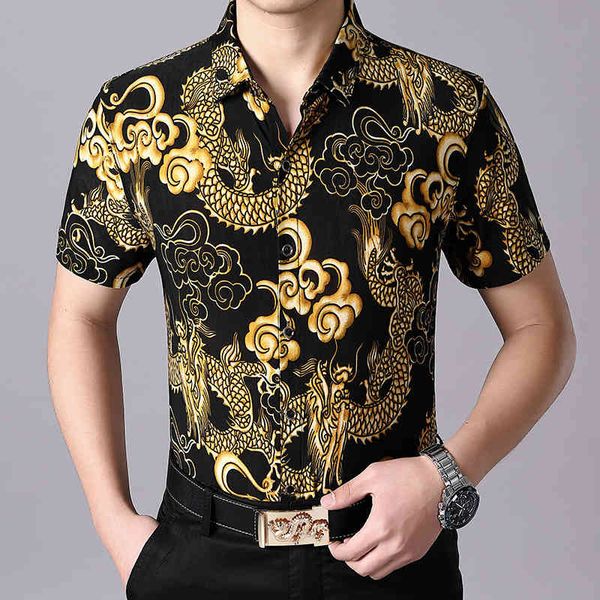 men's casual shirts creative dragon pattern 3d print fashion short sleeve shirt summer quality soft comfortable thin men -3xl crkj, White;black
men's casual shirts creative dragon pattern 3d print fashion short sleeve shirt summer quality soft comfortable thin men -3xl crkj, White;black
