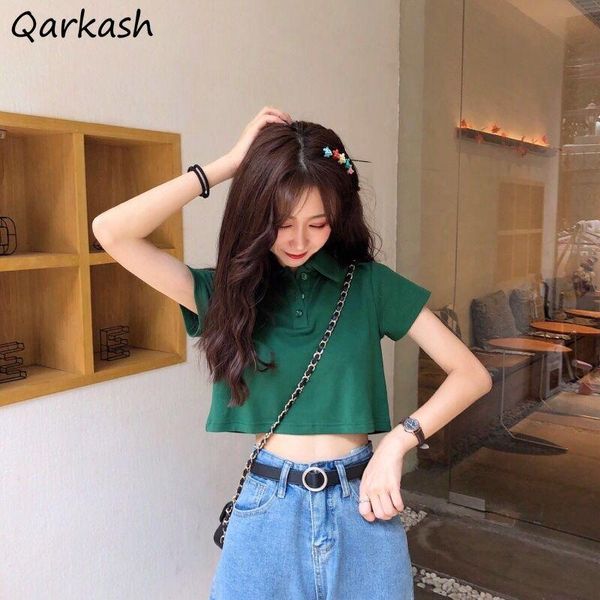women's t-shirt t-shirts women korean style all-match summer ladies crop loose solid students turn-down collar simple daily retro, White
women's t-shirt t-shirts women korean style all-match summer ladies crop loose solid students turn-down collar simple daily retro, White