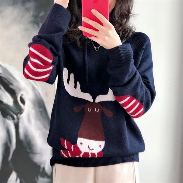 women's hoodies & sweatshirts autumn and winter elk casual cashmere wei clothing pullover loose knitting bottomed, Black
women's hoodies & sweatshirts autumn and winter elk casual cashmere wei clothing pullover loose knitting bottomed, Black
