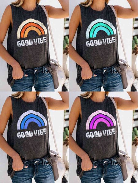 plus size summer women good vibes print gray o-neck tank female casual loose vest sleeveless ladies tee 2xl, White
plus size summer women good vibes print gray o-neck tank female casual loose vest sleeveless ladies tee 2xl, White