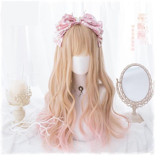 party masks gradient harajuku lolita wig soft girl headwear female long curly hair halloween cosplay only no accessory
party masks gradient harajuku lolita wig soft girl headwear female long curly hair halloween cosplay only no accessory
