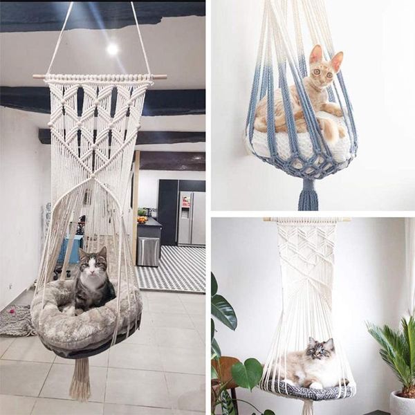 cat swing handwoven tapestry wall hanging macrame pet hammock beds dog cage basket without mat drop & furniture
cat swing handwoven tapestry wall hanging macrame pet hammock beds dog cage basket without mat drop & furniture