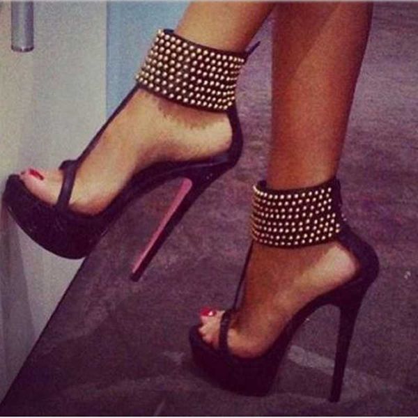 minan ser high heels women shoes platform peep toe wedding rivet decoration about 14.5 cm high-heeledwomen sandals, Black
minan ser high heels women shoes platform peep toe wedding rivet decoration about 14.5 cm high-heeledwomen sandals, Black