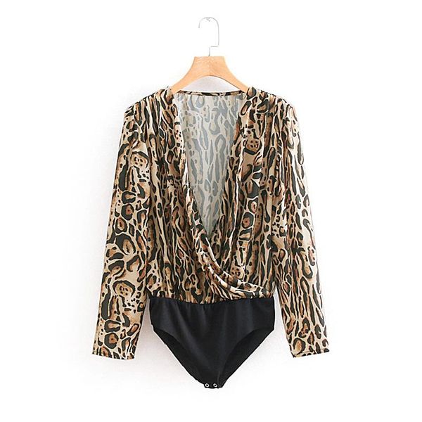 women's jumpsuits & rompers vintage leopard print wrap bodysuits women 2021 fashion deep v neck animal pattern ladies playsuits casual, Black;white
women's jumpsuits & rompers vintage leopard print wrap bodysuits women 2021 fashion deep v neck animal pattern ladies playsuits casual, Black;white
