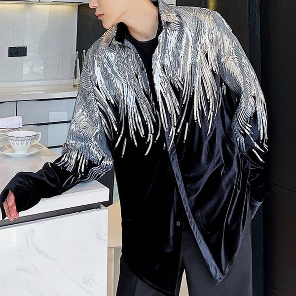 men's jackets hip hop fashion nightclub men's clothing sequins kpop velvet beautiful korean streetwear jacket thin dance x7r9, Black;brown
men's jackets hip hop fashion nightclub men's clothing sequins kpop velvet beautiful korean streetwear jacket thin dance x7r9, Black;brown