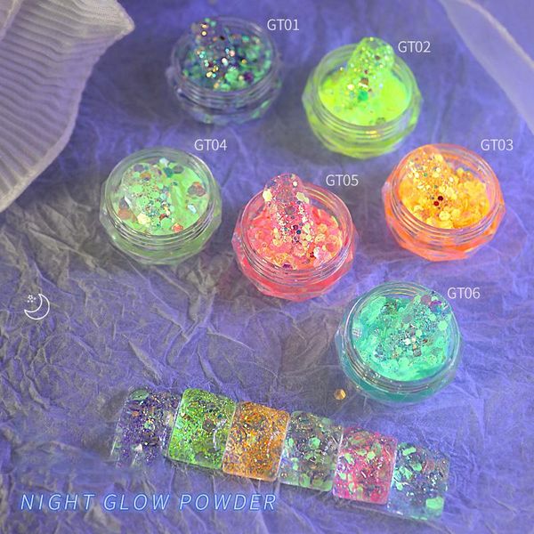 nail glitter luminous sequins fluorescence mixed hexagon 3d art flakes slice polish manicures decorations, Silver;gold 
nail glitter luminous sequins fluorescence mixed hexagon 3d art flakes slice polish manicures decorations, Silver;gold
