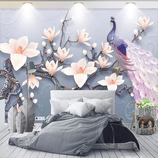 wallpapers custom any size 3d embossed magnolia peacock mural po wallpaper for living room tv sofa background wall cloth fresco
wallpapers custom any size 3d embossed magnolia peacock mural po wallpaper for living room tv sofa background wall cloth fresco