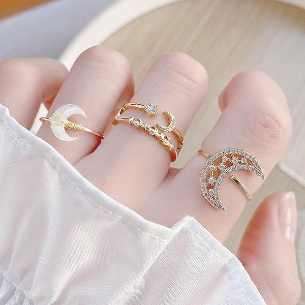 wedding rings bunta luxury plated gold color delicate star moon open ring for women cubic zirconia adjustable bague bijoux accessories gift, Slivery;golden
wedding rings bunta luxury plated gold color delicate star moon open ring for women cubic zirconia adjustable bague bijoux accessories gift, Slivery;golden