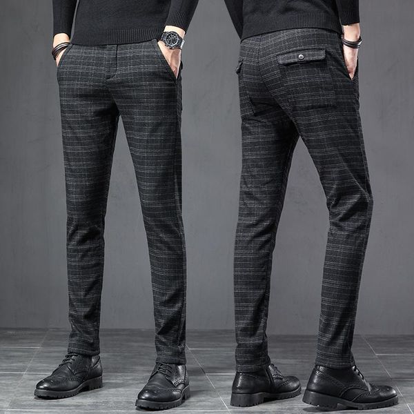 men's pants fire 2021 men stretch streep plaid casual broek people four seasons business right, Black
men's pants fire 2021 men stretch streep plaid casual broek people four seasons business right, Black