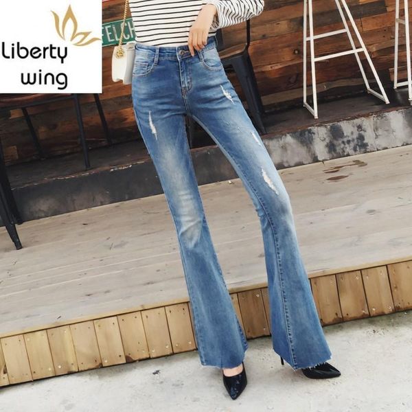 women's jeans elegant vintage spring autumn womens denim flares pants fashion washed hole ripped stretch slim fit female full lenght tr, Blue
women's jeans elegant vintage spring autumn womens denim flares pants fashion washed hole ripped stretch slim fit female full lenght tr, Blue