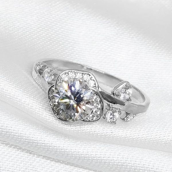 cluster rings meibapj arrival 1 d color moissanite diamond flower simple ring for women 925 sterling silver fine wedding jewelry, Golden;silver
cluster rings meibapj arrival 1 d color moissanite diamond flower simple ring for women 925 sterling silver fine wedding jewelry, Golden;silver
