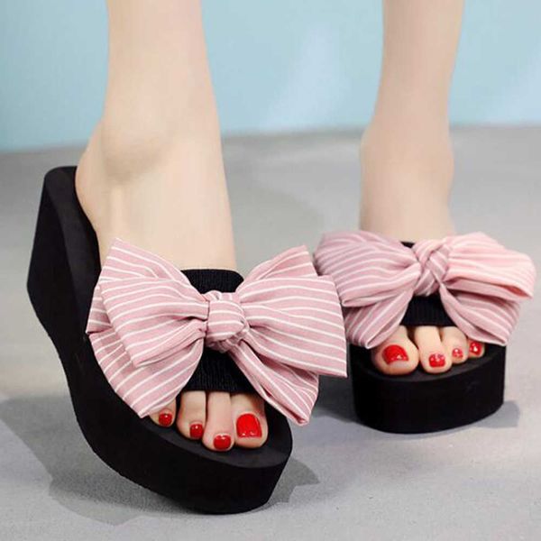 bow slippers satin fashion slide summer sandals chinelo lovely platform wedge beach shoes casual flip flops sh93 210625, Black
bow slippers satin fashion slide summer sandals chinelo lovely platform wedge beach shoes casual flip flops sh93 210625, Black