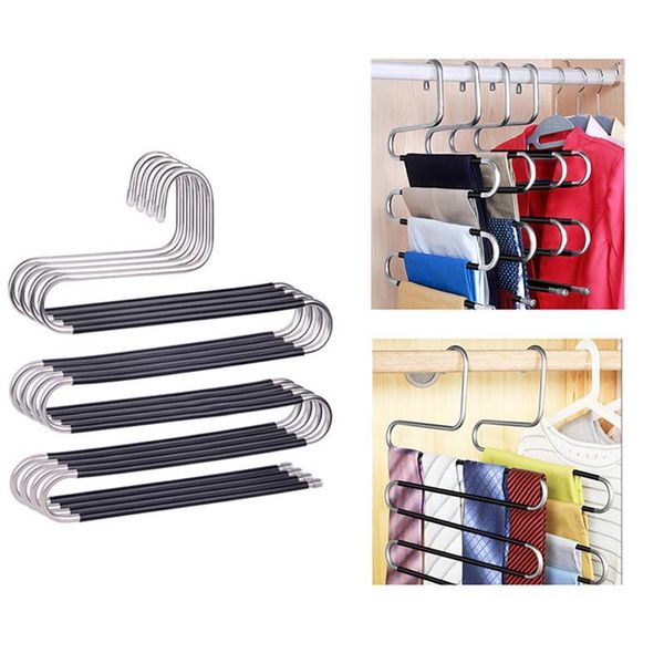 hangers & racks stainless steel s-type 5 layers clothes hanger space-saving pants trouser multifunction storage cloth
hangers & racks stainless steel s-type 5 layers clothes hanger space-saving pants trouser multifunction storage cloth