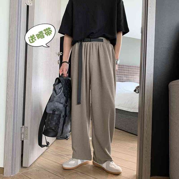 men's pants summer belt pleated mens fashion khaki black white casual men streetwear loose straight wide leg trousers gl6s
men's pants summer belt pleated mens fashion khaki black white casual men streetwear loose straight wide leg trousers gl6s