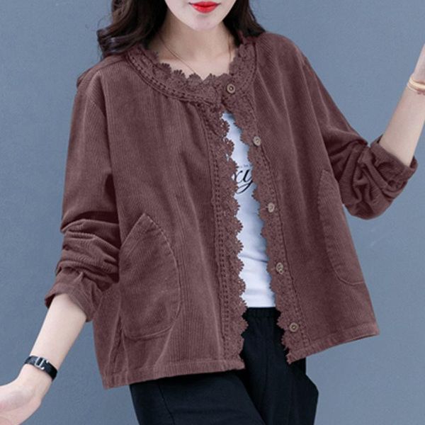 women's jackets corduroy crop women jacket lace o-neck spring fall retro coat casual cardigan autumn harajuku boho clothing aesthetic, Black;brown
women's jackets corduroy crop women jacket lace o-neck spring fall retro coat casual cardigan autumn harajuku boho clothing aesthetic, Black;brown