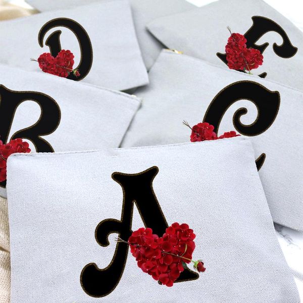 cosmetic bags & cases 26 alphabet rose red flowers women canvas gray fashion makeup pouch purse storage handbag travel party gifts
cosmetic bags & cases 26 alphabet rose red flowers women canvas gray fashion makeup pouch purse storage handbag travel party gifts
