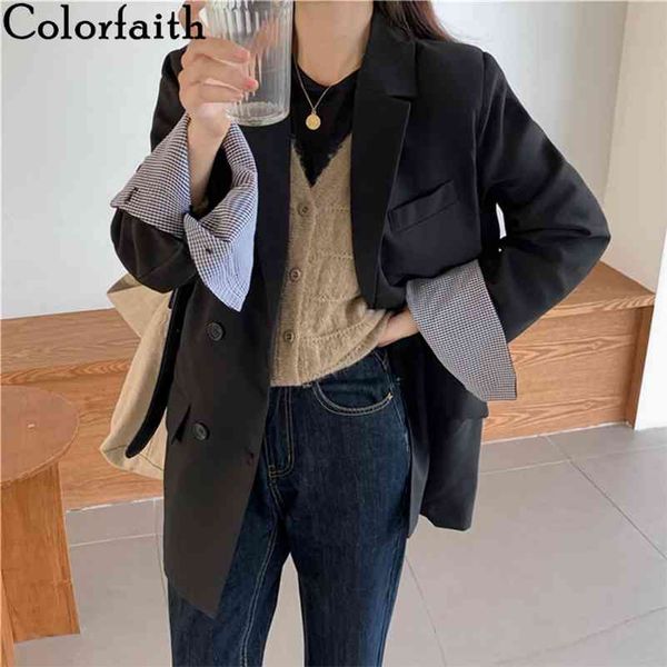 autumn winter women's blazers plaid buttons pockets jackets notched vintage oversize office lady jk8809 210416, White;black
autumn winter women's blazers plaid buttons pockets jackets notched vintage oversize office lady jk8809 210416, White;black