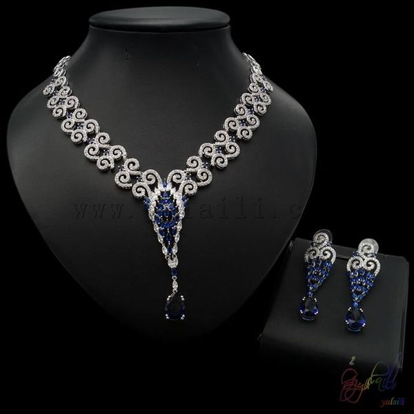 earrings & necklace yulaili cubic zirconia bridal jewelry sets with elegant and exquisite taste, Silver
earrings & necklace yulaili cubic zirconia bridal jewelry sets with elegant and exquisite taste, Silver