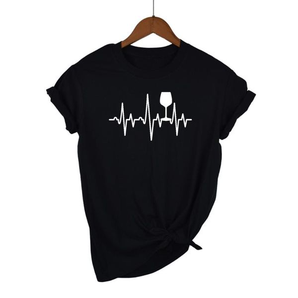 women's t-shirt wine heartbeat women tshirt cotton casual funny t shirt lady yong girl tee higher quality drop ship 13 colors, White
women's t-shirt wine heartbeat women tshirt cotton casual funny t shirt lady yong girl tee higher quality drop ship 13 colors, White