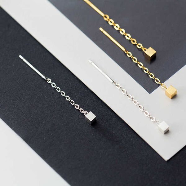genuine 925 sterling silver long chain drop earring for women fashion geometric cube tassel dangle fine jewelry 210707
genuine 925 sterling silver long chain drop earring for women fashion geometric cube tassel dangle fine jewelry 210707