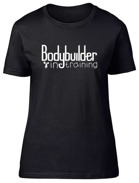 bodybuilder in training fitted womens ladies t shirt, White;black
bodybuilder in training fitted womens ladies t shirt, White;black