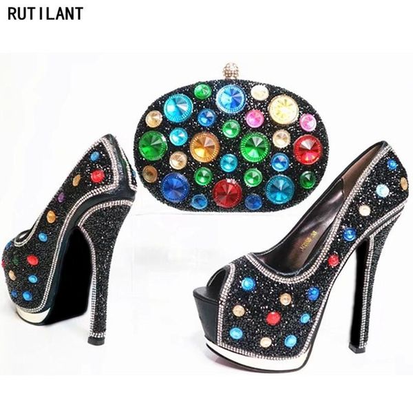 dress shoes fashion african matching shoe and bag italian in women for party with set, Black
dress shoes fashion african matching shoe and bag italian in women for party with set, Black