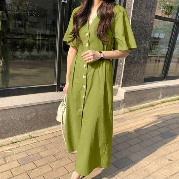 casual dresses 2021 summer daily long shirt dress womens fitting pleated kaftan zanzea solid v neck vestido fashion flare sleeve, Black;gray
casual dresses 2021 summer daily long shirt dress womens fitting pleated kaftan zanzea solid v neck vestido fashion flare sleeve, Black;gray