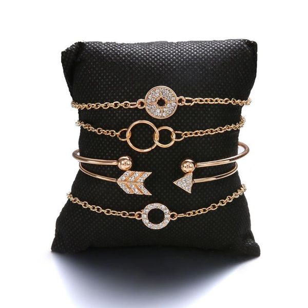 link chain 5pcs set women girls gift jewelry geometric diamond bracelets bracelet knotted round circlelinklink, Black
link chain 5pcs set women girls gift jewelry geometric diamond bracelets bracelet knotted round circlelinklink, Black
