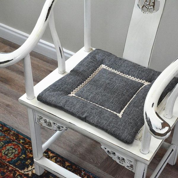 cushion/decorative pillow 30/35/40cm brown/linen/blue square seat cushion mat non-slip bay window pad office tatami home decor floor