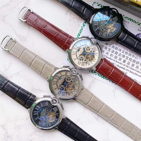 wristwatches luxury watch men designer brand famous mechanical automatic leather waterproof sports wristwatch, Slivery;brown
wristwatches luxury watch men designer brand famous mechanical automatic leather waterproof sports wristwatch, Slivery;brown