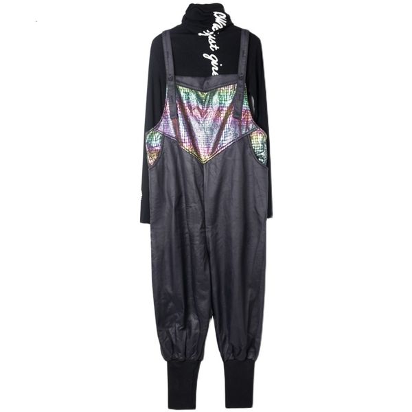 pants women's winter large size loose high waist slimming all-match personality jumpsuit commuter fashion overalls, Black;white
pants women's winter large size loose high waist slimming all-match personality jumpsuit commuter fashion overalls, Black;white