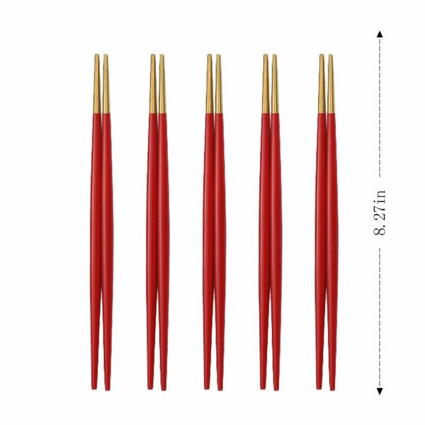 chopsticks 5 pairs glossy red gold japanese korean stylechinese sushi sticks noodles tableware reusable metal
chopsticks 5 pairs glossy red gold japanese korean stylechinese sushi sticks noodles tableware reusable metal