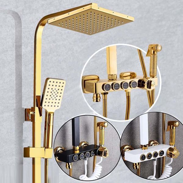 bathroom shower sets wall mounted single handle thermostatic faucet mixer bath set + handshower
bathroom shower sets wall mounted single handle thermostatic faucet mixer bath set + handshower