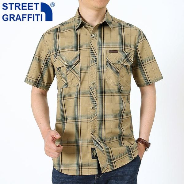 men's casual shirts 2021 men summer 100% cotton military plaid shirt short sleeve cargo spring single breasted business, White;black
men's casual shirts 2021 men summer 100% cotton military plaid shirt short sleeve cargo spring single breasted business, White;black