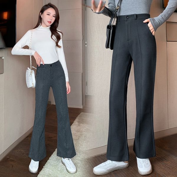 shorts women's thickened high waist slim micro flared casual pants for women, White;black
shorts women's thickened high waist slim micro flared casual pants for women, White;black