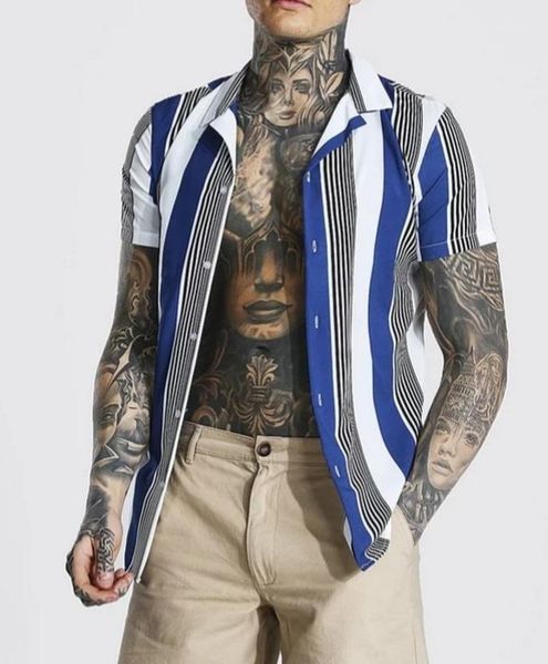 men's casual shirts men clothing 2021 youth color striped slim fashion short sleeve shirt large size camisas para hombre, White;black
men's casual shirts men clothing 2021 youth color striped slim fashion short sleeve shirt large size camisas para hombre, White;black