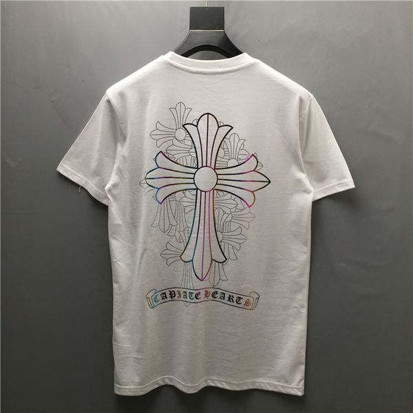 summer 2021 fashion brand new back colorful letter cross print t-shirt men's and women's loose short sleev, White;black
summer 2021 fashion brand new back colorful letter cross print t-shirt men's and women's loose short sleev, White;black