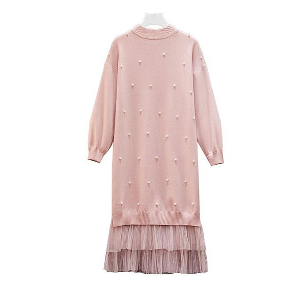 casual dresses 2021 spring fashion long knit dress female lace ruffles stitching plus size autumn vestido de mujer, Black;gray
casual dresses 2021 spring fashion long knit dress female lace ruffles stitching plus size autumn vestido de mujer, Black;gray