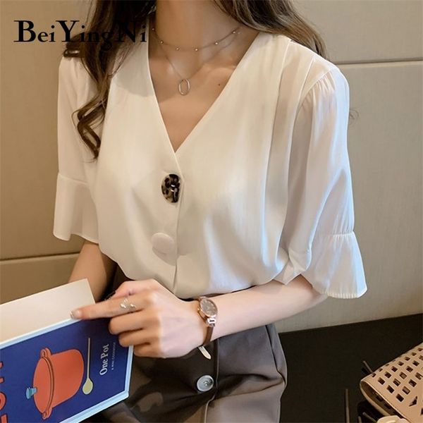 oversized blouses for woman flare sleeve loose buttons ruffles chiffon blusas women -4xl v-neck shirts female tunics 210506, White
oversized blouses for woman flare sleeve loose buttons ruffles chiffon blusas women -4xl v-neck shirts female tunics 210506, White