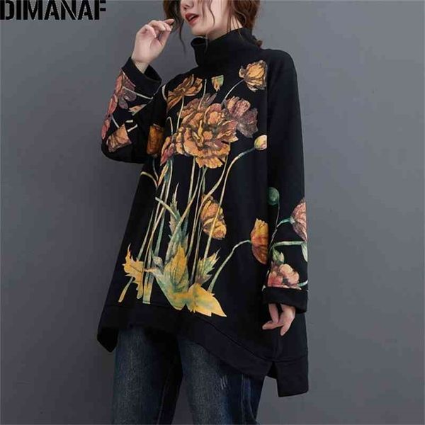 dimanaf oversize women hoodies sweatshirts pullover lady floral print turtleneck autumn winter cotton thick loose clothing 210809, Black
dimanaf oversize women hoodies sweatshirts pullover lady floral print turtleneck autumn winter cotton thick loose clothing 210809, Black