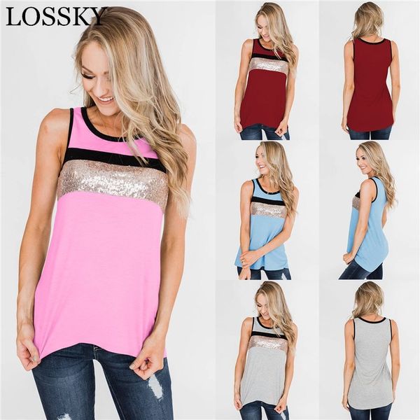 summer harajuku tanks pink gray blue tee slim casual sleeveless o neck sequined patchwork t shirt blusas camisetas 210520, White
summer harajuku tanks pink gray blue tee slim casual sleeveless o neck sequined patchwork t shirt blusas camisetas 210520, White