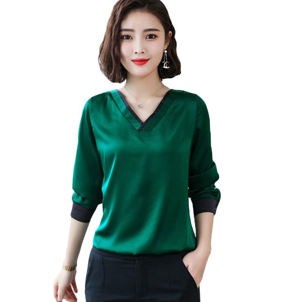 women's blouses & shirts 2021 temperament v neck shirt women chiffon fashion long sleeve blouse office formal loose plus size t, White
women's blouses & shirts 2021 temperament v neck shirt women chiffon fashion long sleeve blouse office formal loose plus size t, White
