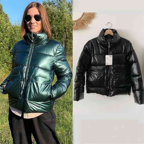 autumn winter women parkas jackets casual stand collar shiny fabric thick warm padded coats female outwear 210913, Black
autumn winter women parkas jackets casual stand collar shiny fabric thick warm padded coats female outwear 210913, Black