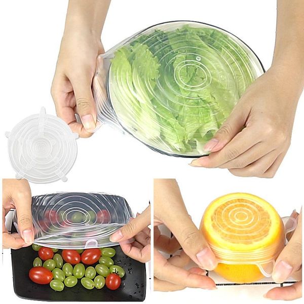 kitchen storage & organization 6pcs/set silicone lids durable reusable save cover heat resisting fits all sizes household plastic wrap
kitchen storage & organization 6pcs/set silicone lids durable reusable save cover heat resisting fits all sizes household plastic wrap