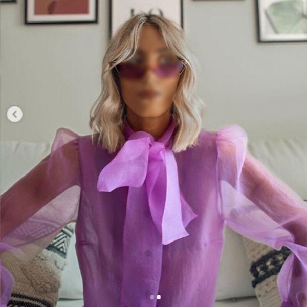 women's blouses & shirts fashion women elegant long sleeve office blouse transparent club shirt, White
women's blouses & shirts fashion women elegant long sleeve office blouse transparent club shirt, White