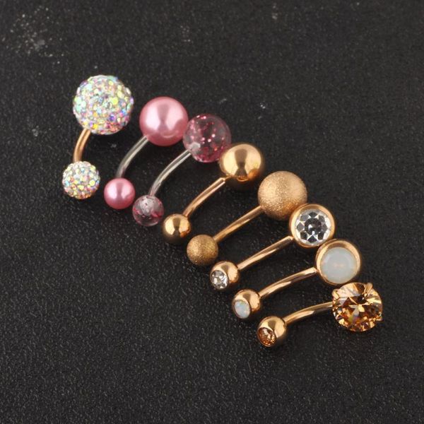 other 8pcs/lot pearl crystal ball navel belly button ring 14g double round cubic zircon 316l steel piercing jewelry, Slivery;golden
other 8pcs/lot pearl crystal ball navel belly button ring 14g double round cubic zircon 316l steel piercing jewelry, Slivery;golden
