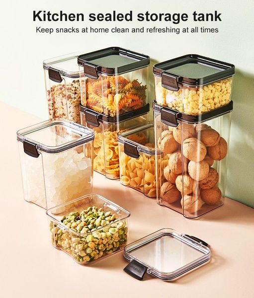 transparent plastic storage box household whole grains kitchen grade sealed accessories bottles & jars
transparent plastic storage box household whole grains kitchen grade sealed accessories bottles & jars