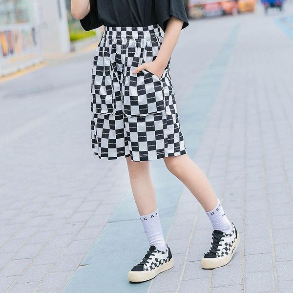 children's wear 2021 summer korean girls' pants middle and large plaid shorts leisure trend 7-26, Black
children's wear 2021 summer korean girls' pants middle and large plaid shorts leisure trend 7-26, Black