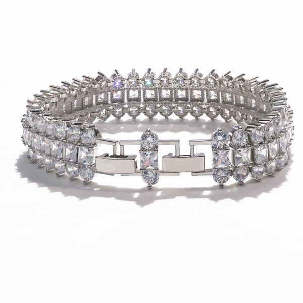 charm bracelets + square zircon women's bracelet flash luxury wedding jewelry hip hop style wholesale, Golden;silver
charm bracelets + square zircon women's bracelet flash luxury wedding jewelry hip hop style wholesale, Golden;silver